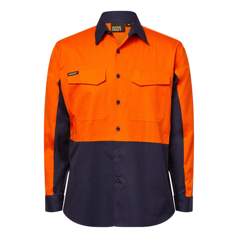 Mens Hi Vis Long Sleeve Vented Ripstop Shirt (NC-WS6066)