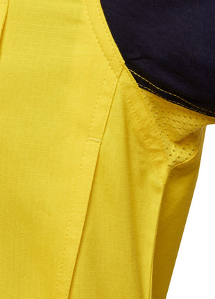 Mens Hi Vis Short Sleeve Vented Ripstop Shirt (NC-WS6067)