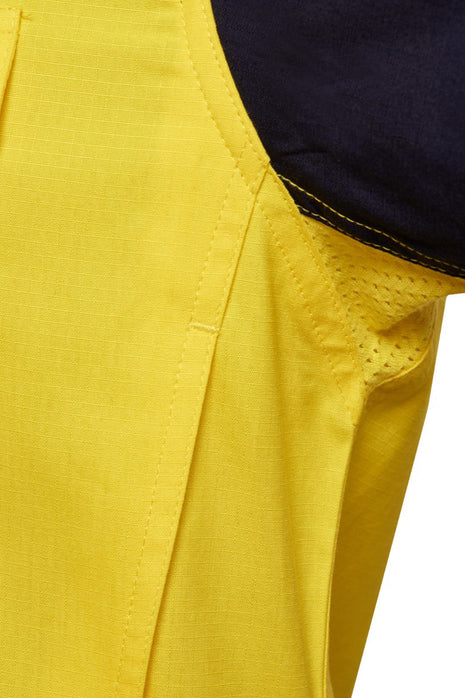 Mens Hi Vis Long Sleeve Vented Ripstop Shirt with Reflective Tape (NC-WS6068)