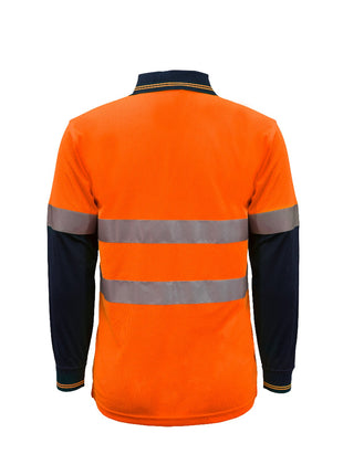 Hi Vis Long Sleeve Micromesh Polo Shirt with Pocket and Reflective Tape (NC-WSP409)