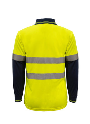 Hi Vis Long Sleeve Micromesh Polo Shirt with Pocket and Reflective Tape (NC-WSP409)