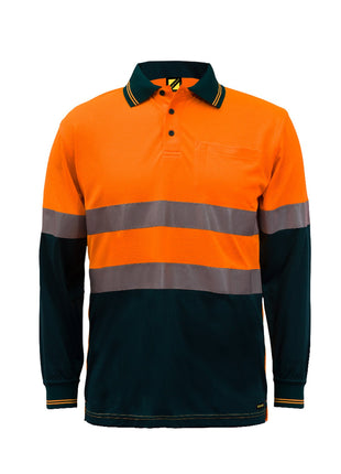 Hi Vis Long Sleeve Micromesh Polo Shirt with Pocket and Reflective Tape (NC-WSP409)
