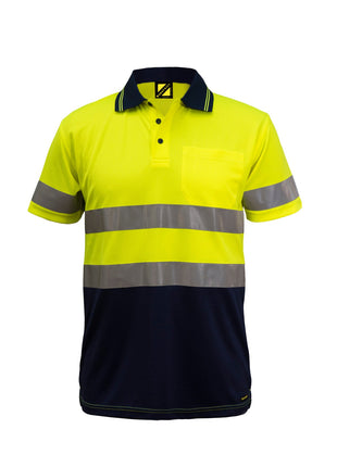 Hi Vis Short Sleeve Micromesh Polo Shirt with Pocket and Reflective Tape (NC-WSP410)
