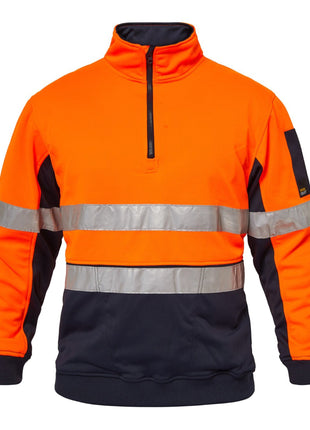 Hi Vis Half Zip Pullover with Reflective Tape (NC-WT8013)