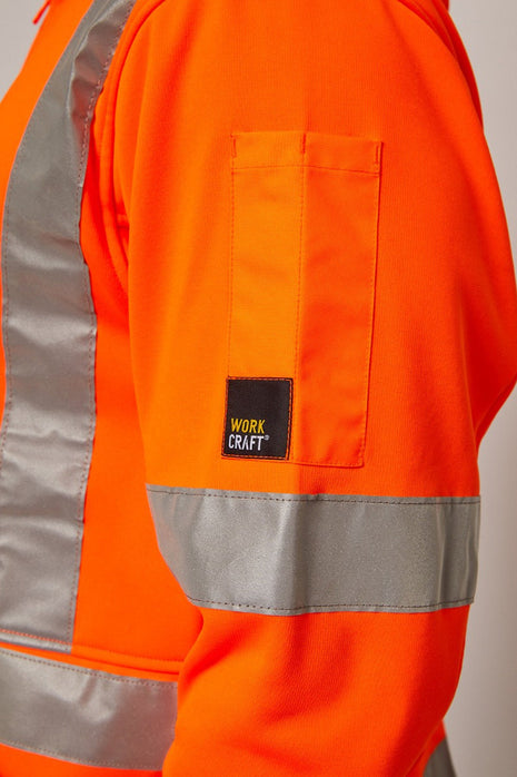 Hi Vis Zip Hoodie with Reflective Tape X Pattern (NC-WT8016)