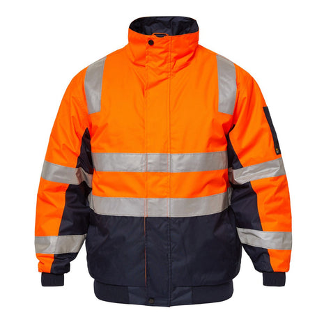 Hi Vis Modern Bomber Jacket with Reflective Tape (NC-WW9011)