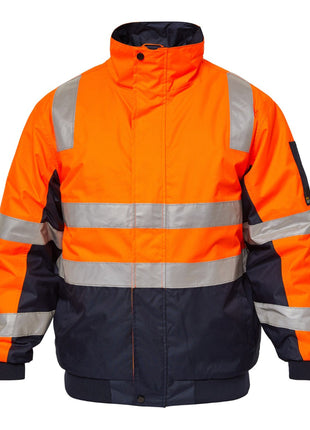 Hi Vis Modern Bomber Jacket with Reflective Tape (NC-WW9011)