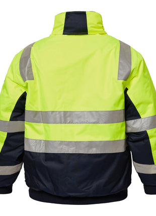 Hi Vis Modern Bomber Jacket with Reflective Tape (NC-WW9011)